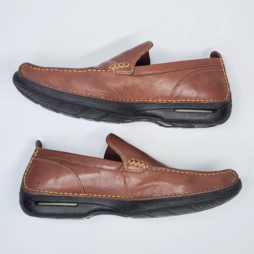 Cole Haan Air Tucker Venetian Shoes Mens Size 10.5 Brown Leather Slip On Loafers